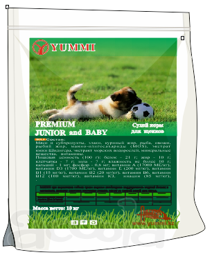 Сухой корм для собак YUMMI PREMIUM ДЛЯ ЩЕНКОВ, 10 кг